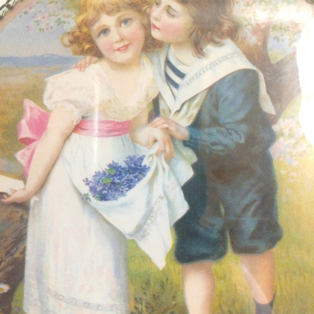 Gallery Graphics MCM Victorian Style Wall Hanging Boy & Girls Cover Picture